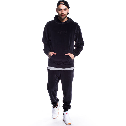 PACK " NATURAL VELOUR" HOODIE + PANT FW17 ANTRACITE BLACK