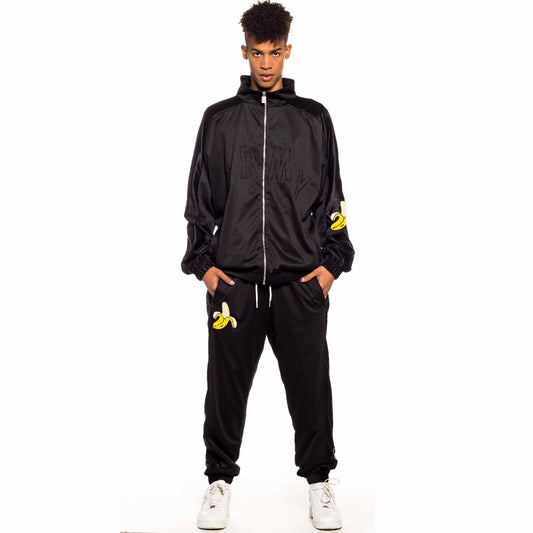 Pack Grimey Trainingshose + Trainingsjacke „Jungle Punch“ – Schwarz | Frühling 22