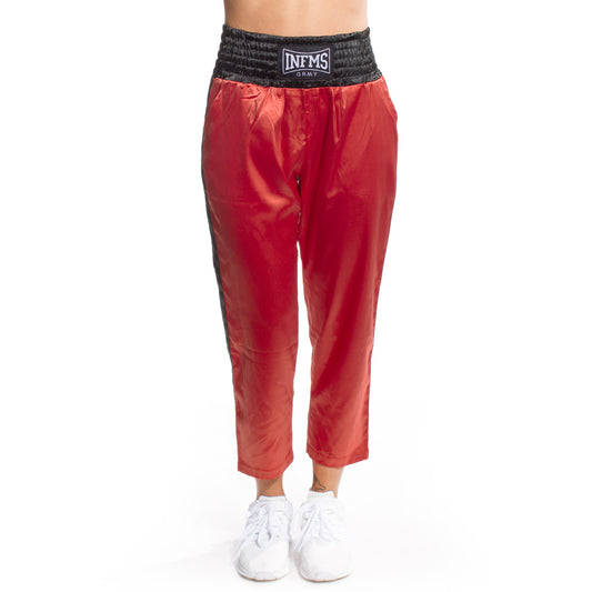 GRIMEY THE GATEKEEPER GIRL SATIN PANT FW17 RED BRICK