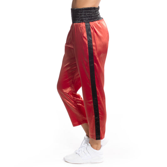 GRIMEY THE GATEKEEPER GIRL SATIN PANT FW17 RED BRICK