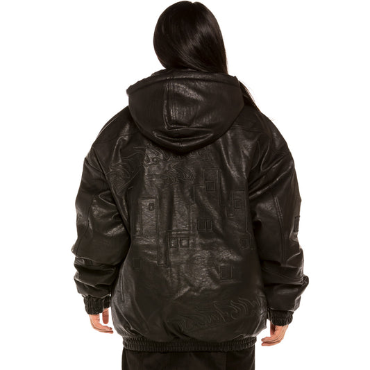 Pullover Unisex Grimey "Les Memories" PU Leather - Black | Winter 21