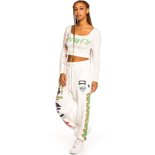 Pack Grimey LS shirt + Sweatpant "Destroy All Fear" - White | Fall 21