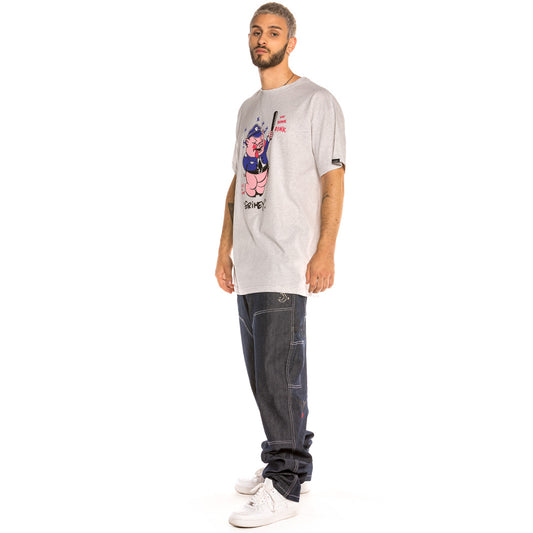 Pack Grimey Tee Oink + Jeanshose Nite Marauders FW20 Grau