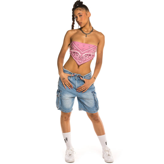 Pack Grimey Short + Top Yanga/Carnitas Girl SS20 Denim/Rose