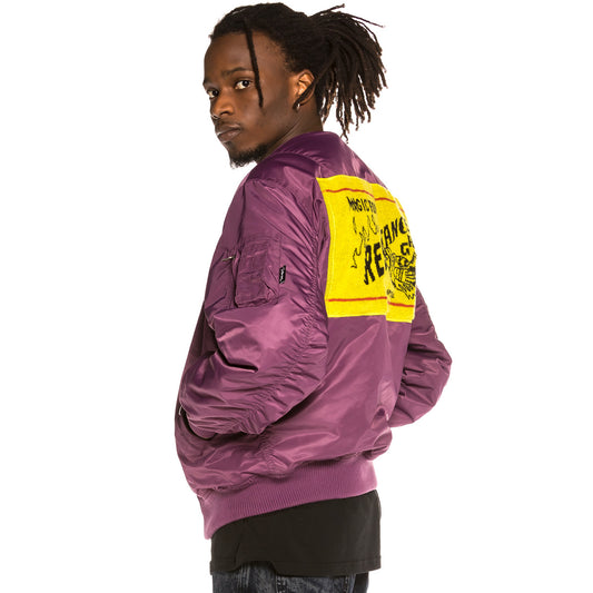 Grimey "Liveution" Reversible Bomber Jacket Purple | Spring 21