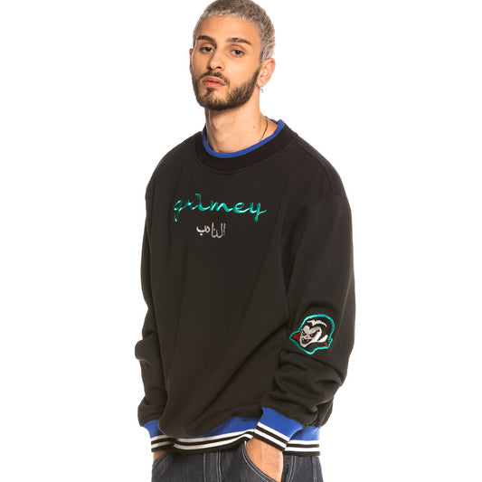 Grimey Arch Rival Ghetto Love Rundhals-Sweatshirt FW20 Schwarz