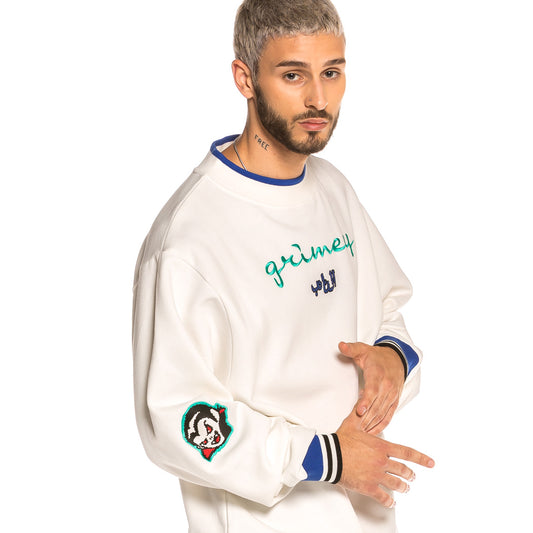 Grimey Arch Rival Ghetto Love Rundhals-Sweatshirt FW20 Weiß
