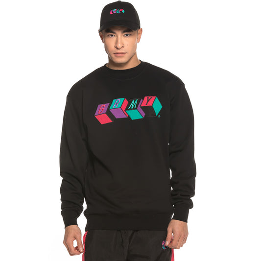 Sudadera Grimey Brick Top Satin Logo Crewneck SS19 Black