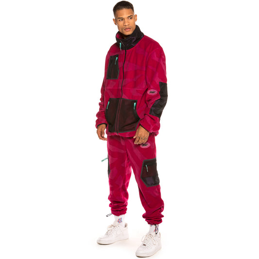 Pack Grimey Zip Polar Fleece + Polar Fleece Hose Mysterious Vibes FW19 Lila