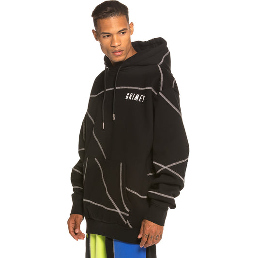 Sudadera Grimey Planete Noire Overlok Hoodie FW19 Black