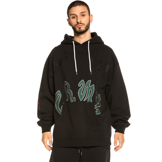 Grimey yoga Fire hoodie FW20 Black