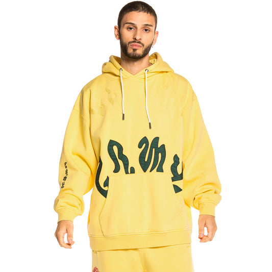 Grimey yoga Fire hoodie FW20 Yellow