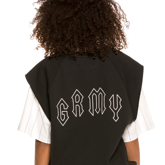 Unisex Sweatshirt Grimey Carnitas Ärmellos Rundhalsausschnitt SS20 Schwarz