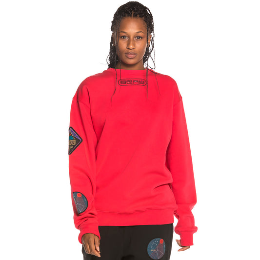 Grimey Engineering Orion Rundhals-Sweatshirt Unisex FW19 Rot