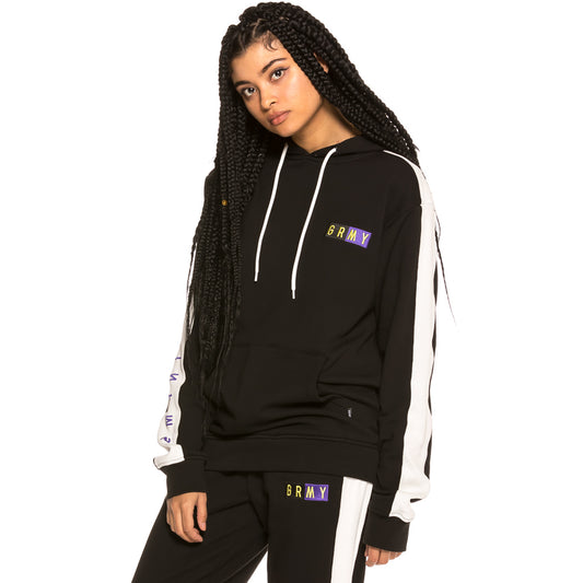 Unisex Sweatshirt Grimey FALA Rib Hoodie SS19 Schwarz