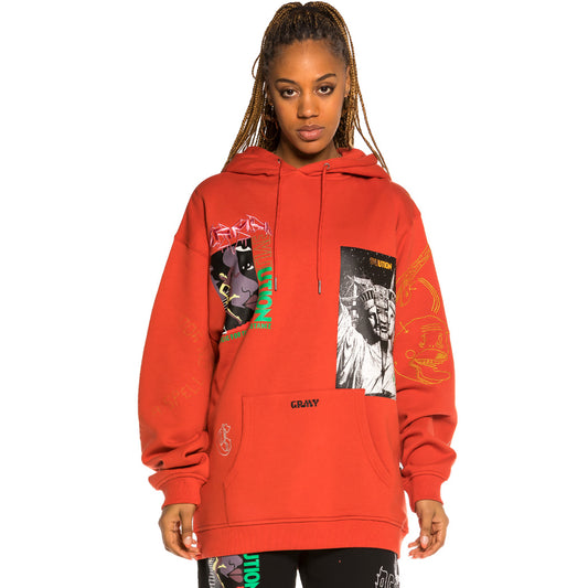 Sudadera Unisex Grimey Liveution Magic 4 Resistance Hoodie - Red | Spring 21