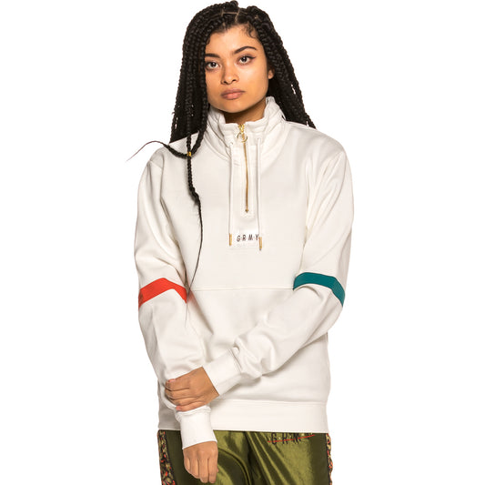 Sudadera Unisex Grimey Midnight High Neck Sweatshirt SS19 White