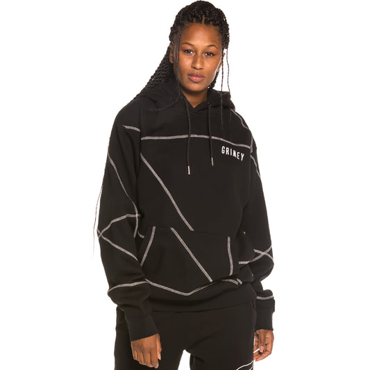 Sudadera Unisex Grimey Planete Noire Overlok Hoodie FW19 Black