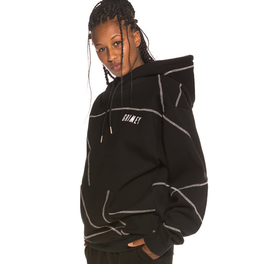 Sudadera Unisex Grimey Planete Noire Overlok Hoodie FW19 Black