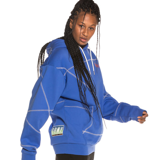 Sudadera Unisex Grimey Planete Noire Overlok Hoodie FW19 Blue