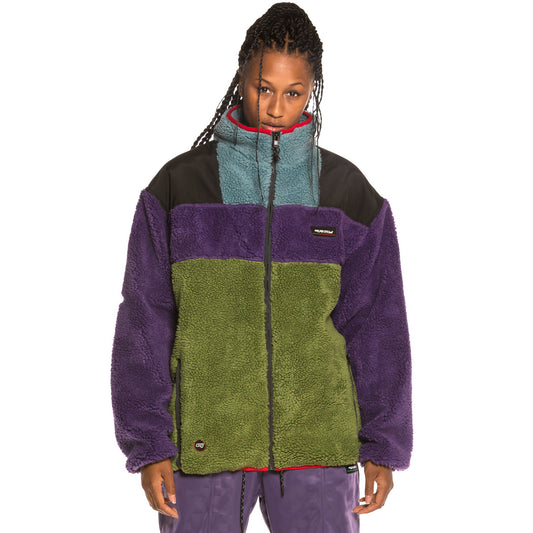 Grimey Sighting in Vostok Unisex Sherpa Jacket FW19 Purple