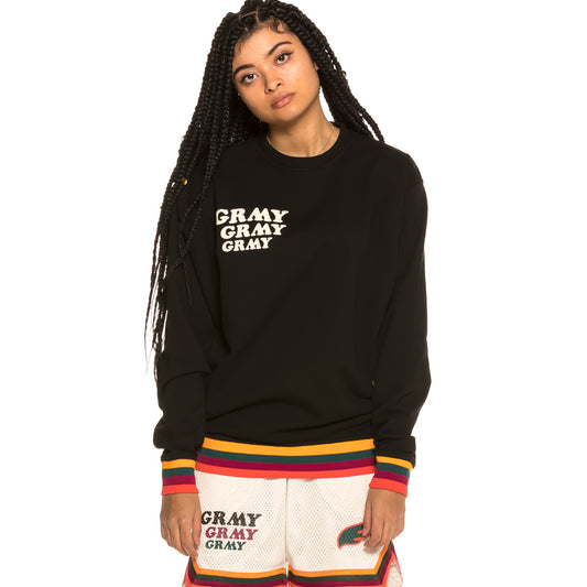 Unisex Sweatshirt Grimey WILD CHILD Rundhals SS19 Schwarz
