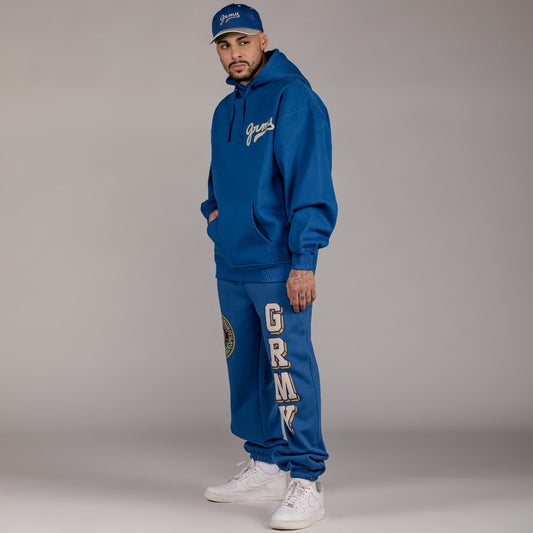 Pack Grimey Pant + Hoodie "HIVE" Heavyweight - Blue | Fall 22