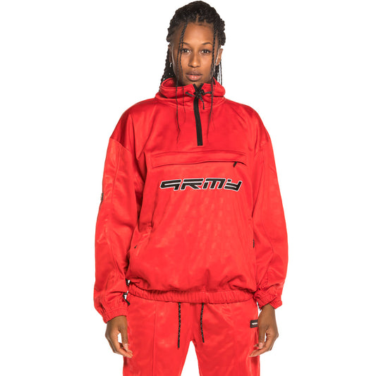 Grimey Sighting Unisex Trainingsjacke in Vostok Poly TJ FW19 Rot