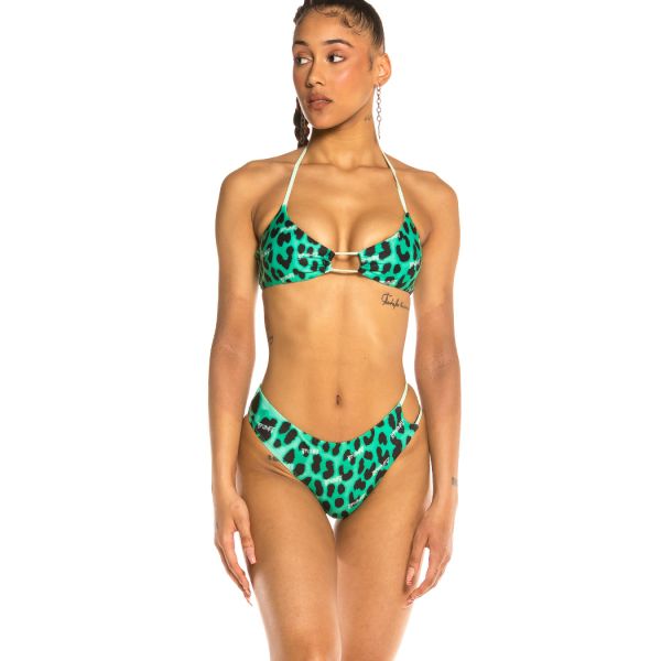 Bañador Grimey Yanga Leopard Bikini Top SS20 Green