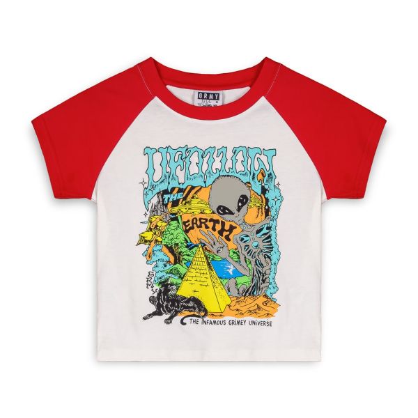 TOP GRIMEY UFOLLOW GIRL RAGLAN FITTED - RED | Spring 23