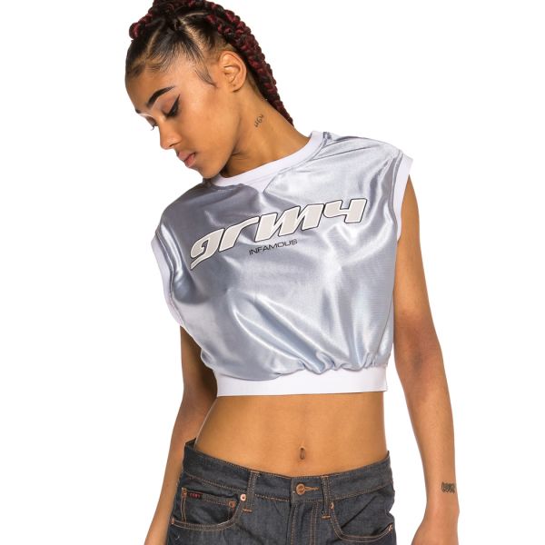 Crop Top Chica Grimey Acknowledge SS20 Silver