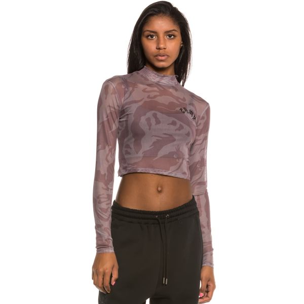 Top Grimey Chica Yoga Fire Mesh Long Sleeve FW20 Violet