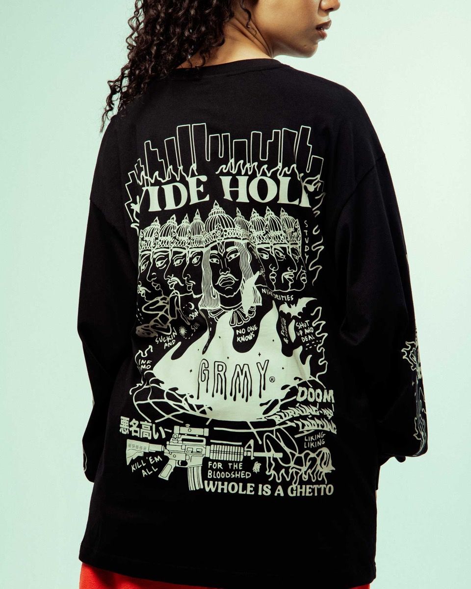 CAMISETA MANGA LARGA GRIMEY BACK AT YOU - BLACK | FW23