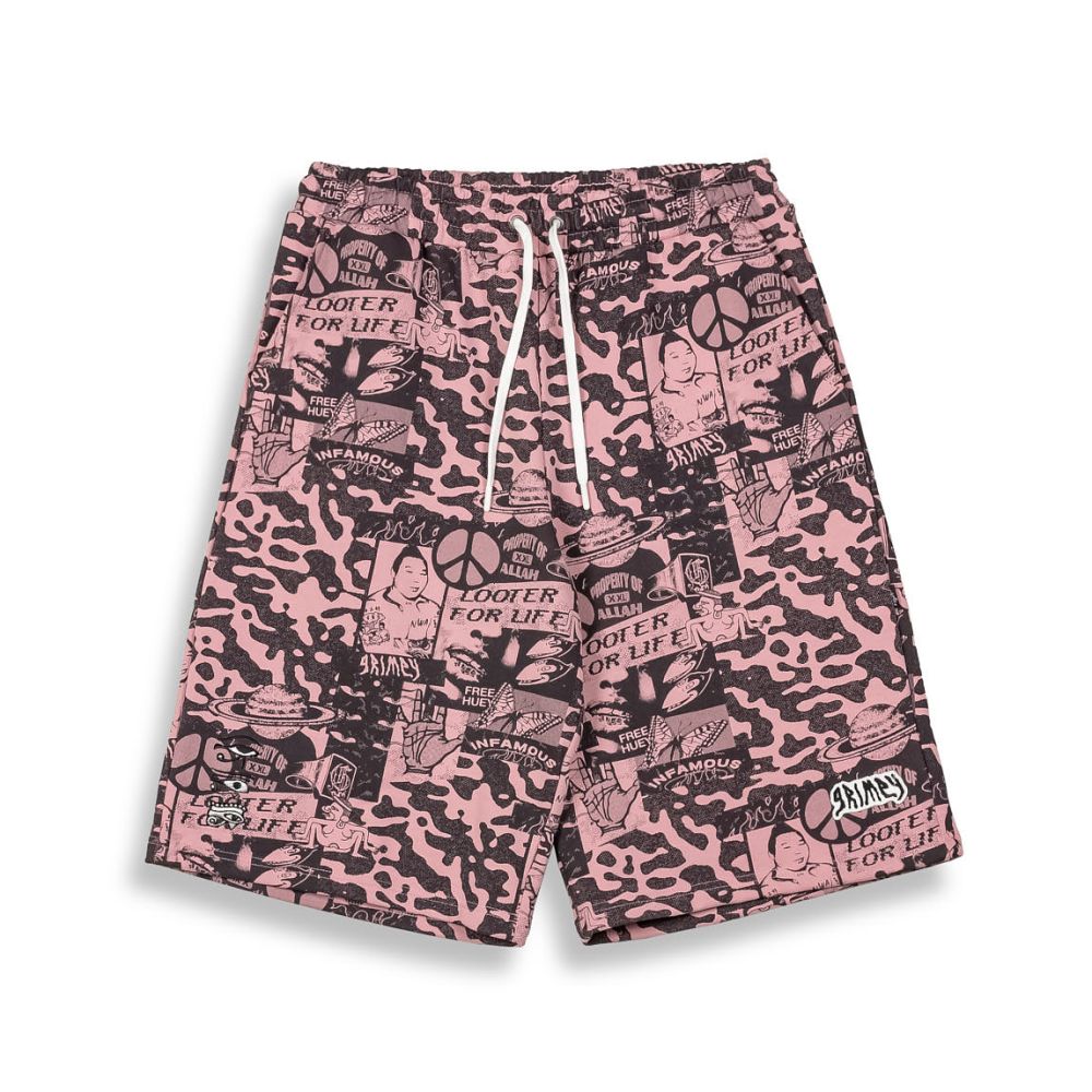 Pantalón corto Grimey Peace Within All Over Print Lilac