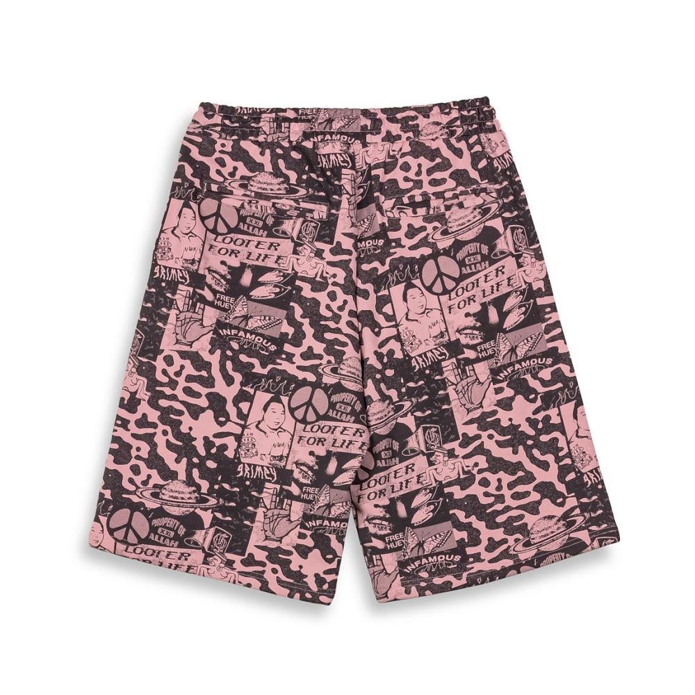 Pantalón corto Grimey Peace Within All Over Print Lilac