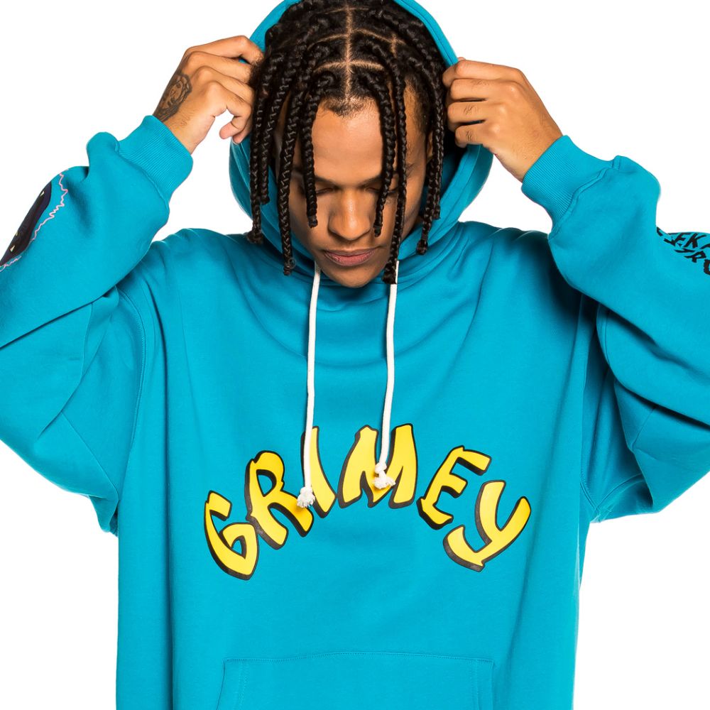Grimey Official Store | Grimey.com Sudadera Grimey "Destroy All Fear" Hoodie - Blue | Fall Apparel, Headwear, Accesories,