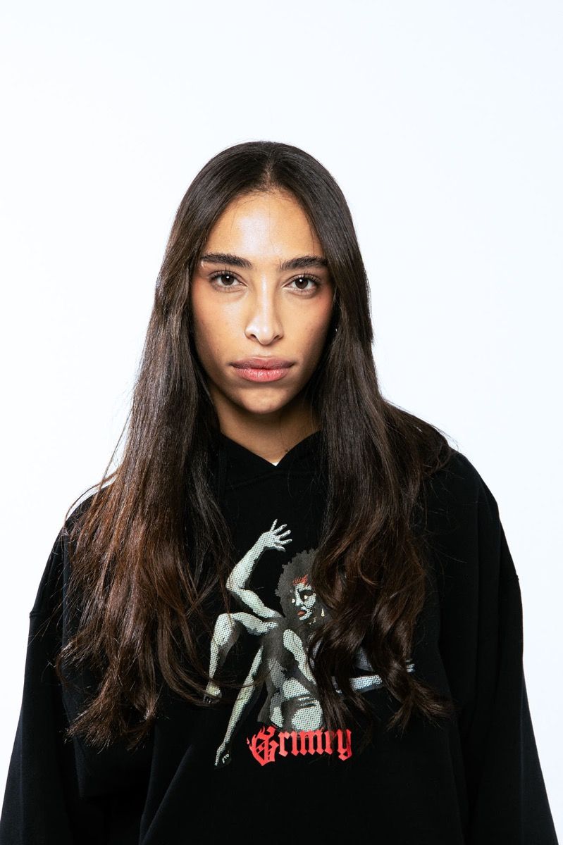 Grimey Saoirse Divine Council Boxy Hoodie Black