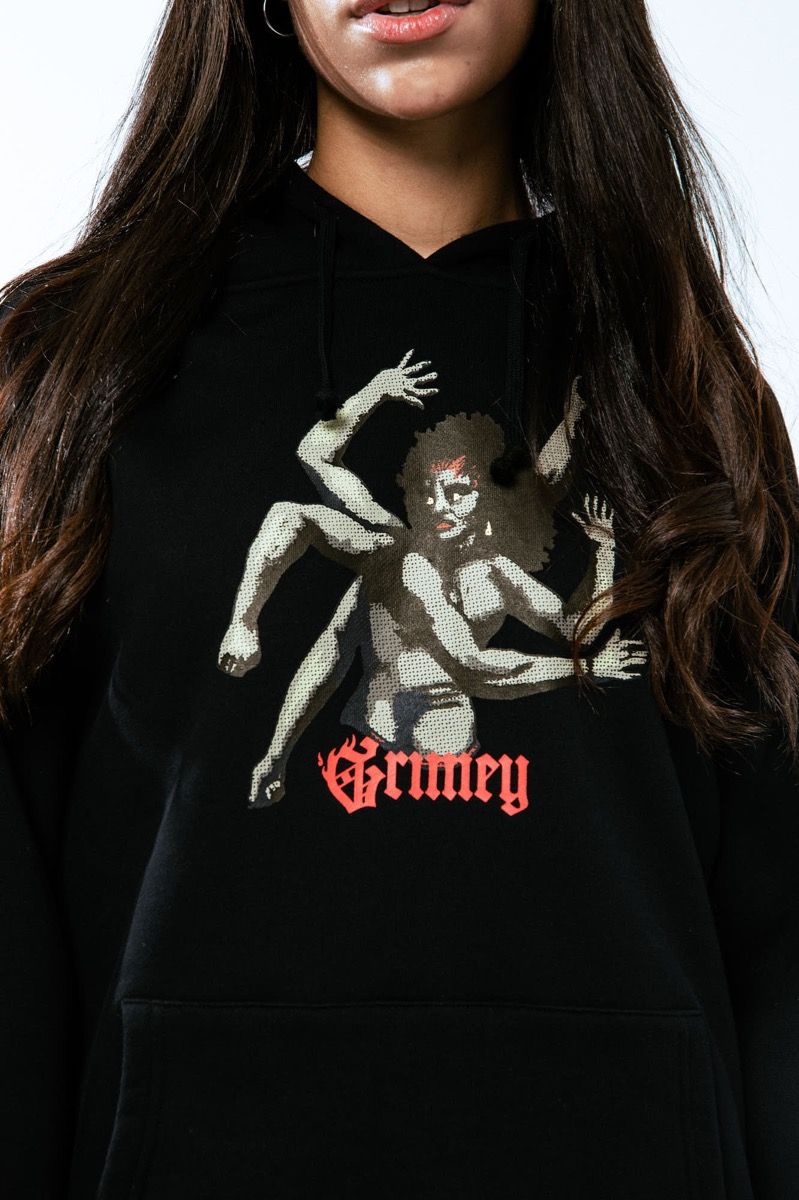 Grimey Saoirse Divine Council Boxy Hoodie Black