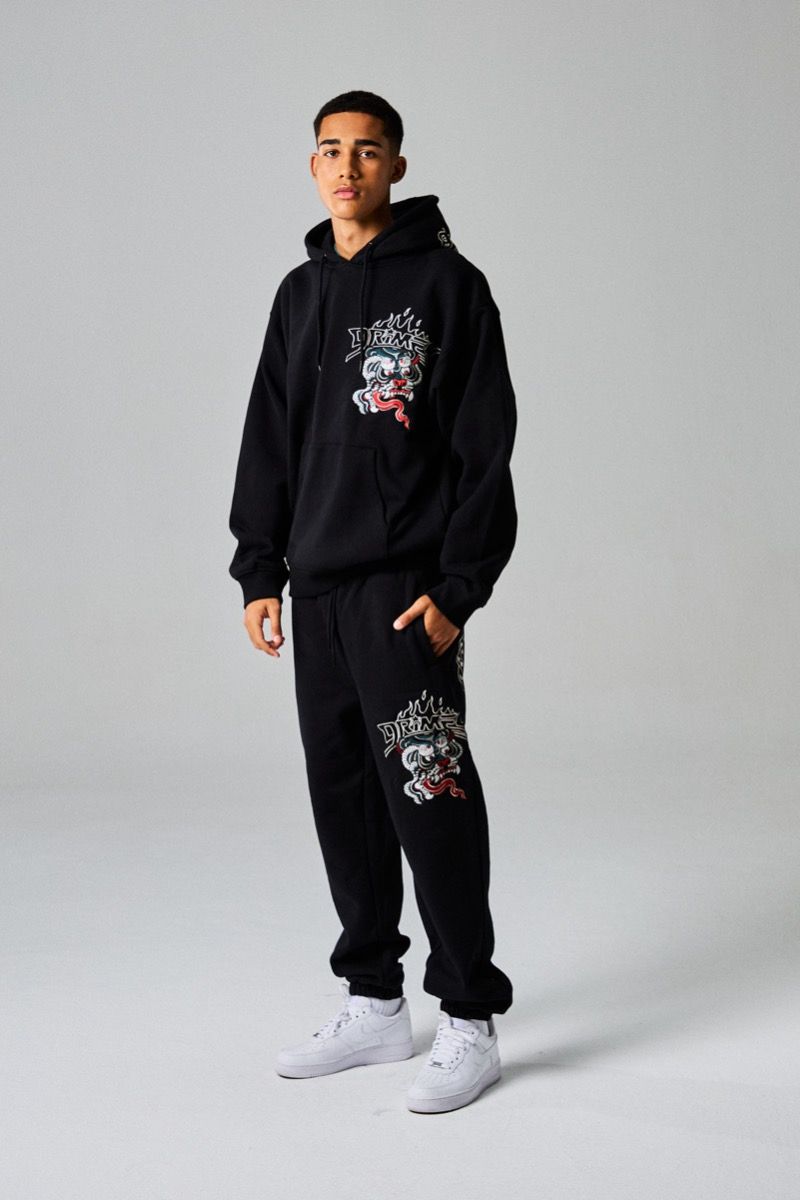Sudadera Grimey Capucha Deeper Heavyweight Black