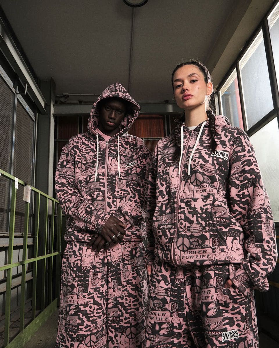 Sudadera Grimey Peace Within All Over Print Lilac