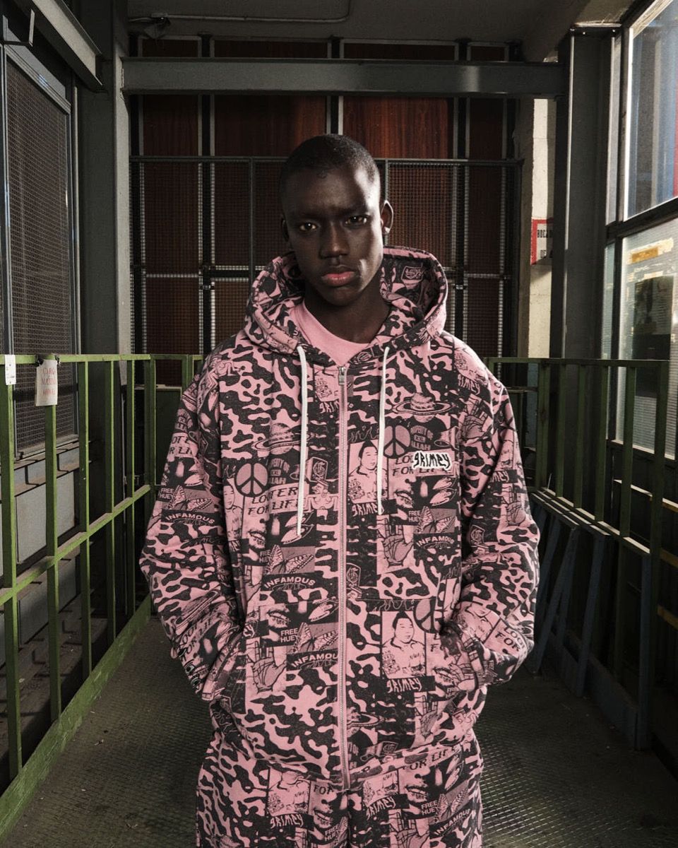 Sudadera Grimey Peace Within All Over Print Lilac