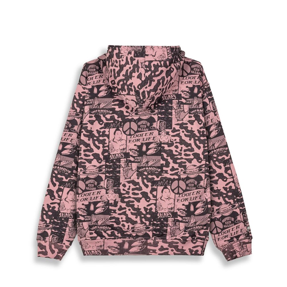 Sudadera Grimey Peace Within All Over Print Lilac