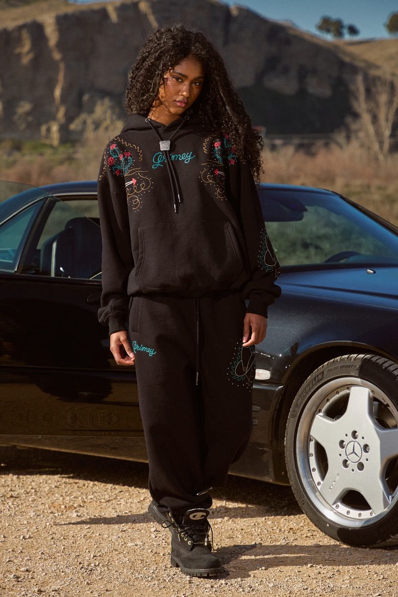 Sudadera Grimey Lone Hand Boxy Black