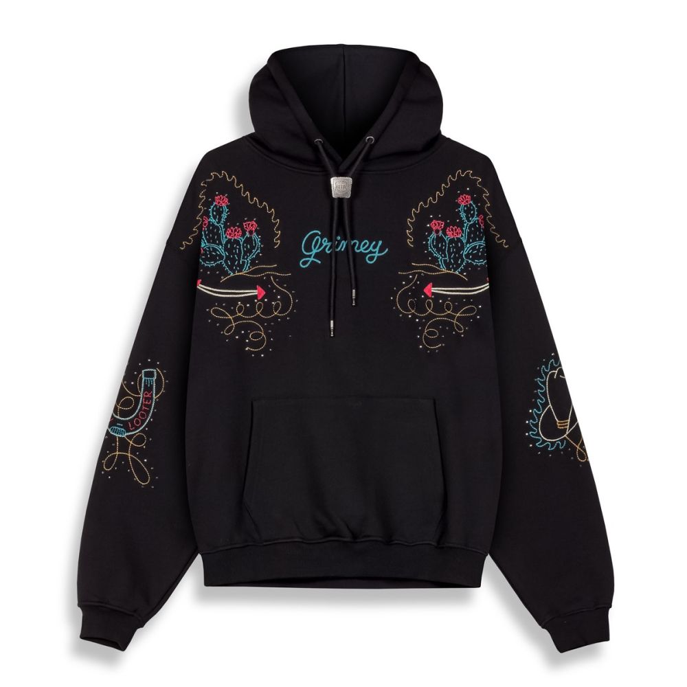 Sudadera Grimey Lone Hand Boxy Black