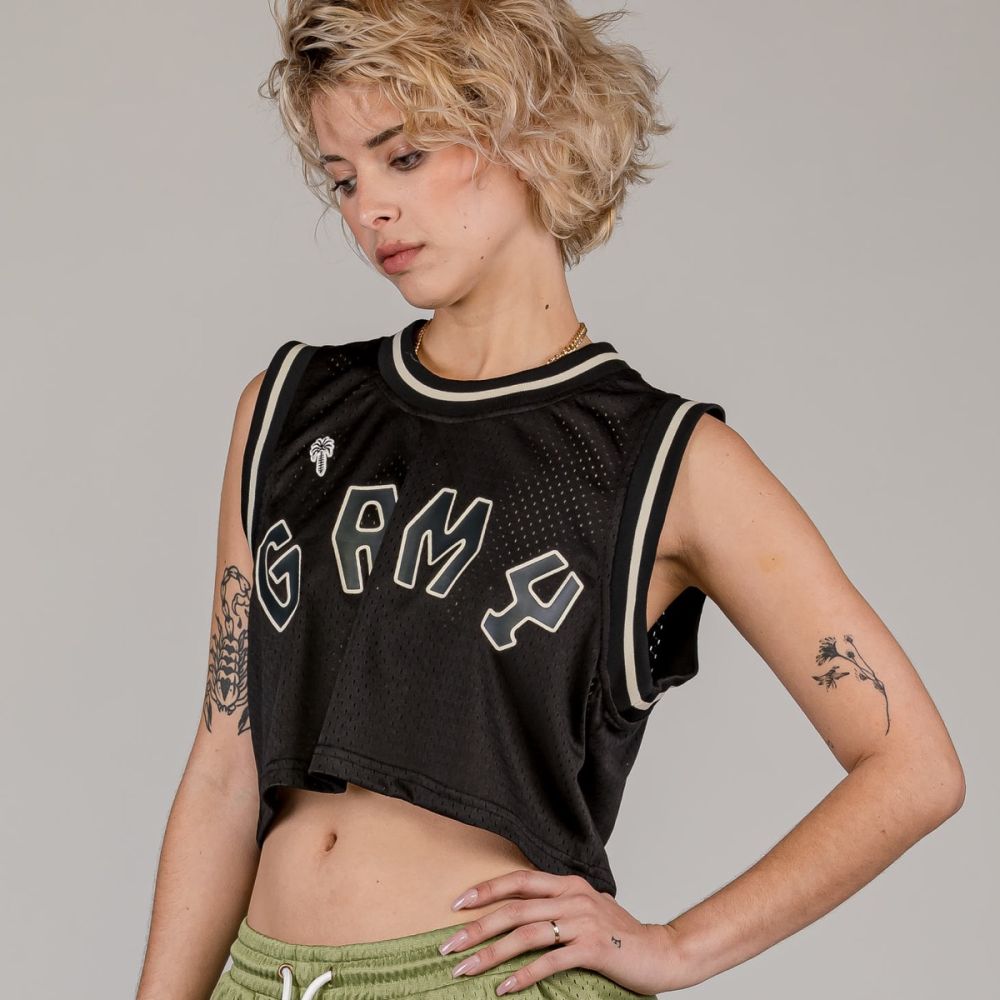 TOP GRIMEY THE CLOUT MESH CROP - BLACK | Spring 23