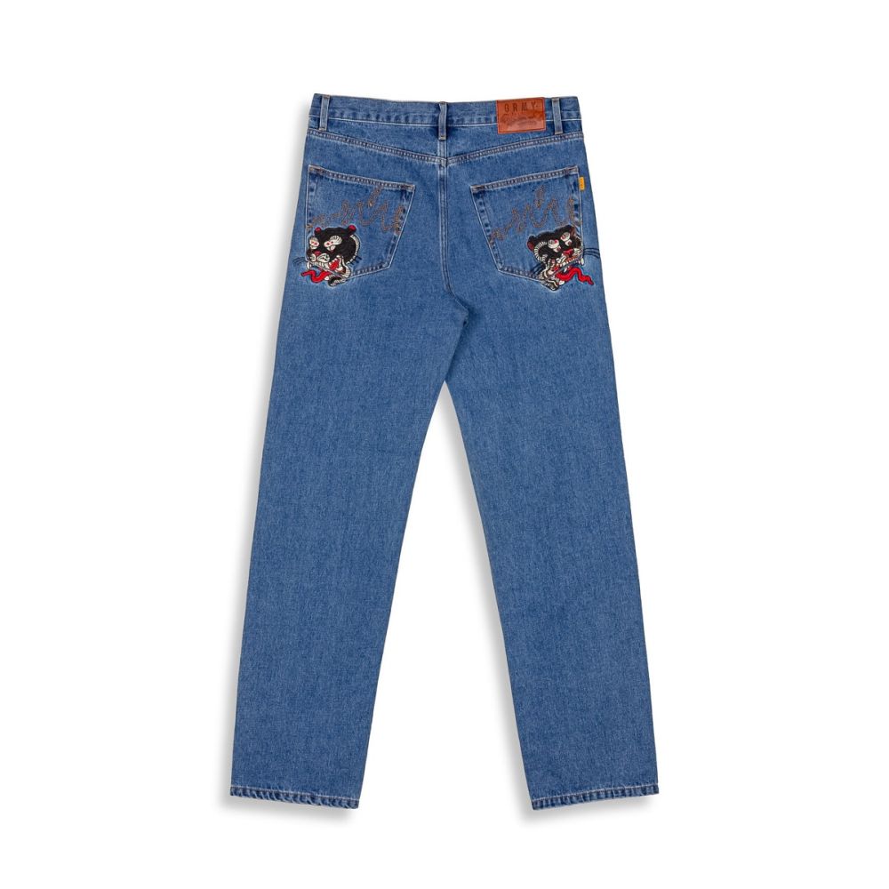 Grimey Deeper Denim Pants Washed Blue