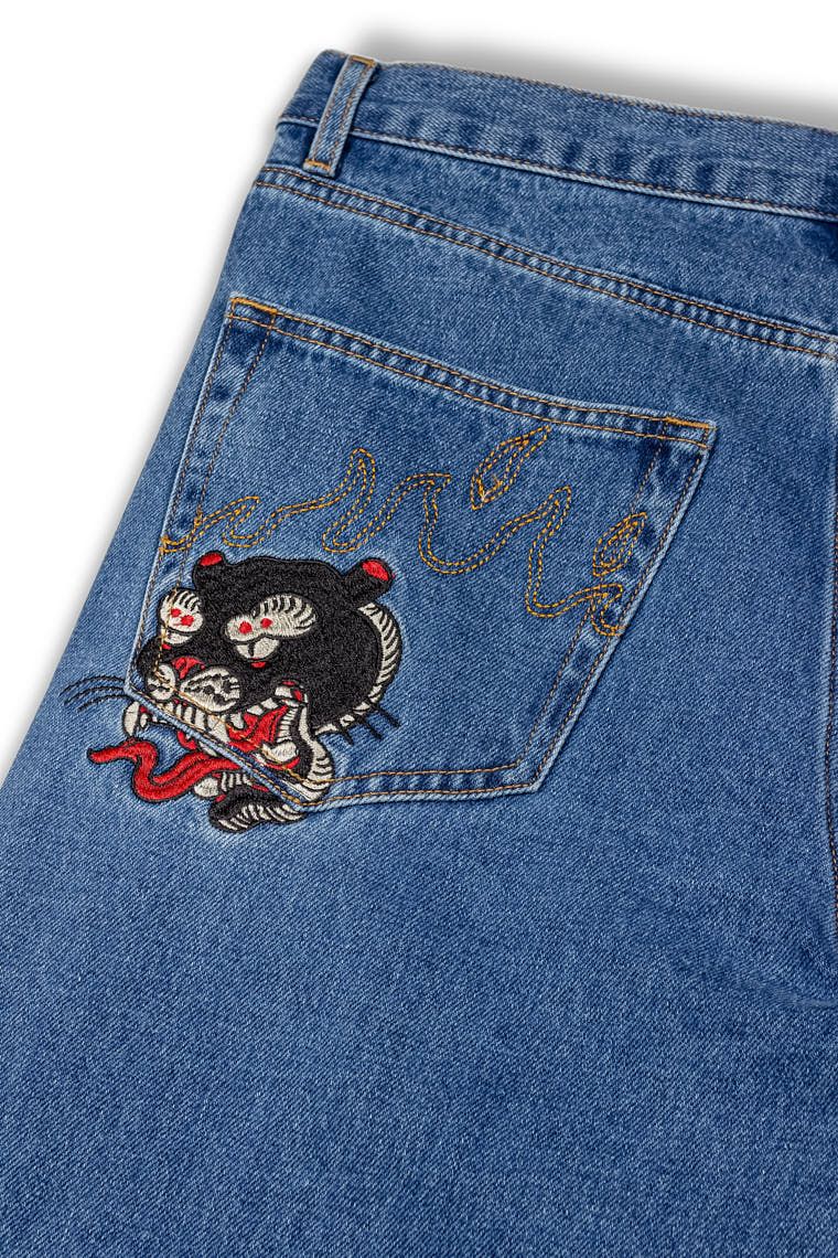 Grimey Deeper Denim Pants Washed Blue