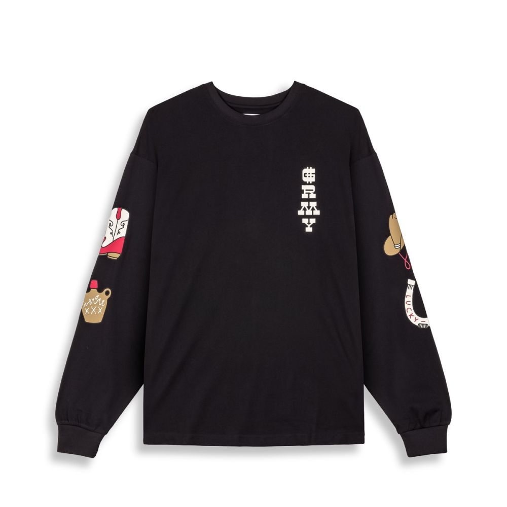 Camiseta Manga Larga Grimey Lone Hand Black