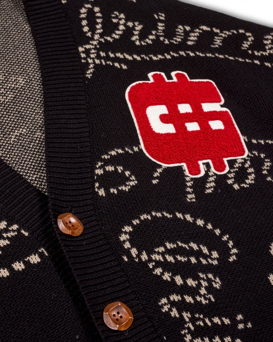 スーパーセール 半額タイムセール Grimey.com Sudadera Grimey Lone Hand Knitting Cardigan Black トップス