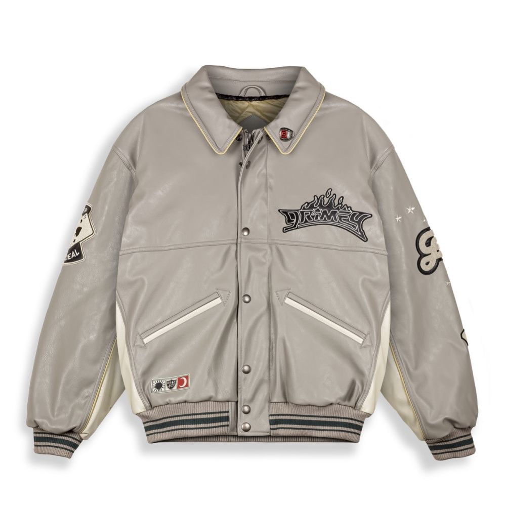 Chaqueta Grimey Deeper Pu Leather Grey
